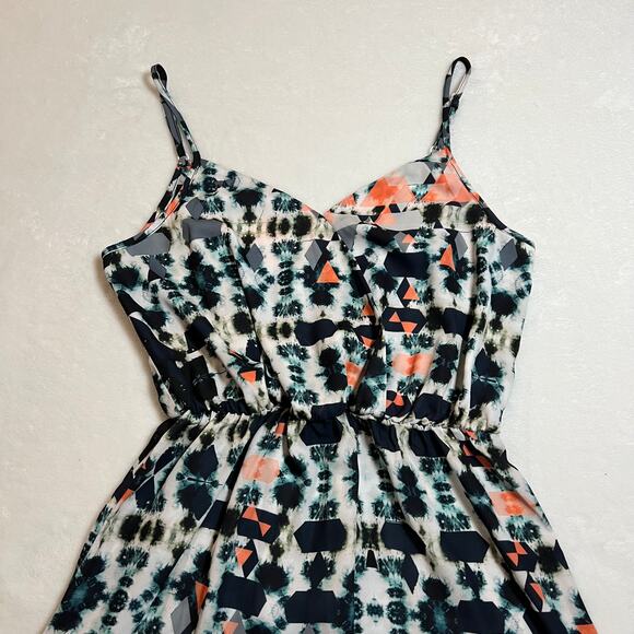 Romeo & Juliet Couture V-Neck Geometric Print Maxi Dress Size S Festival Casual - Picture 5 of 9